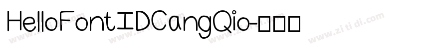 HelloFont ID CangQio字体转换